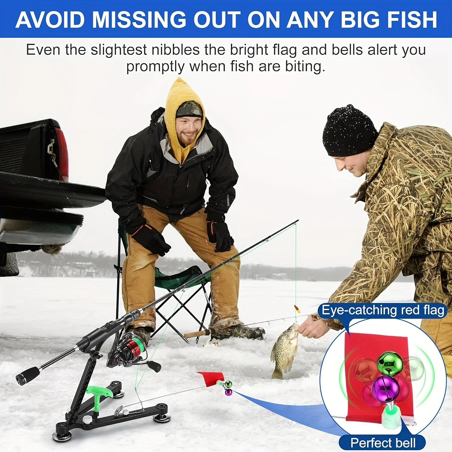 1 juego de soporte para caña d - Ice Fishing Tip Up reseña y precio