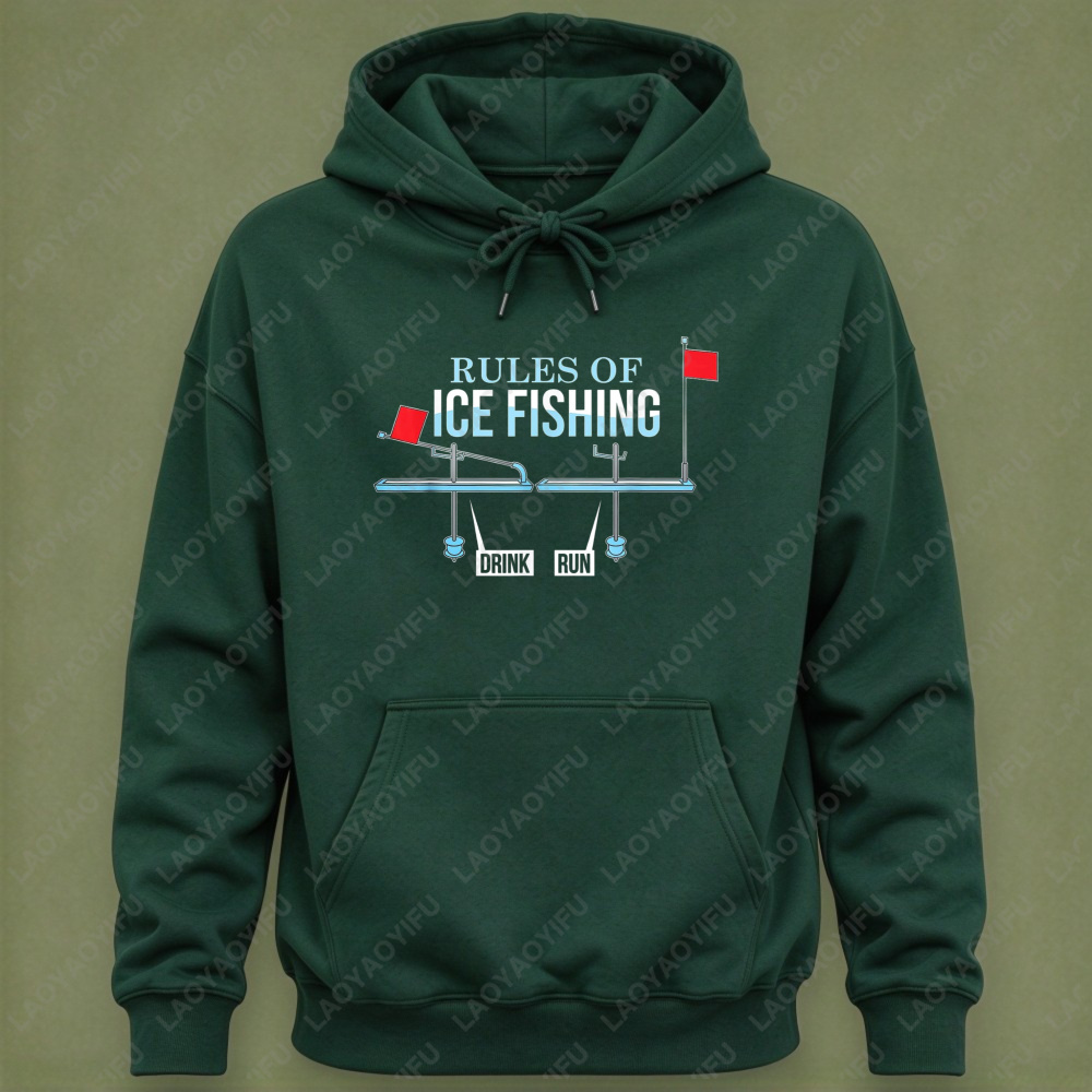 Sudadera con capucha con motiv - Ice Fishing Tip Up reseña y precio